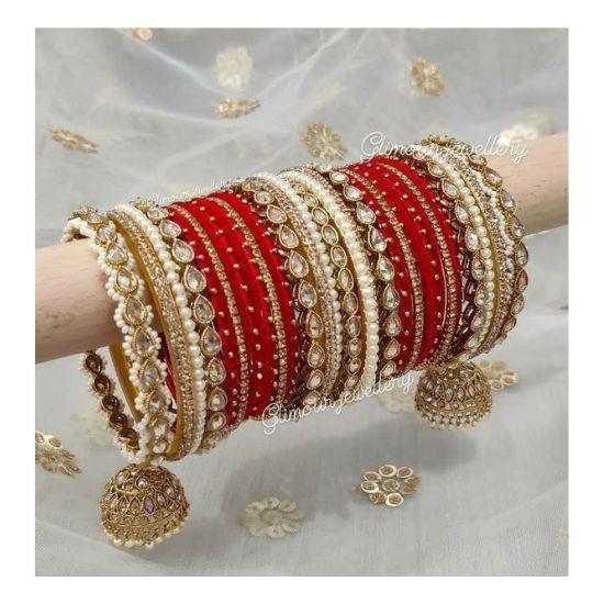 TRENDY KANCH BANGLES SET